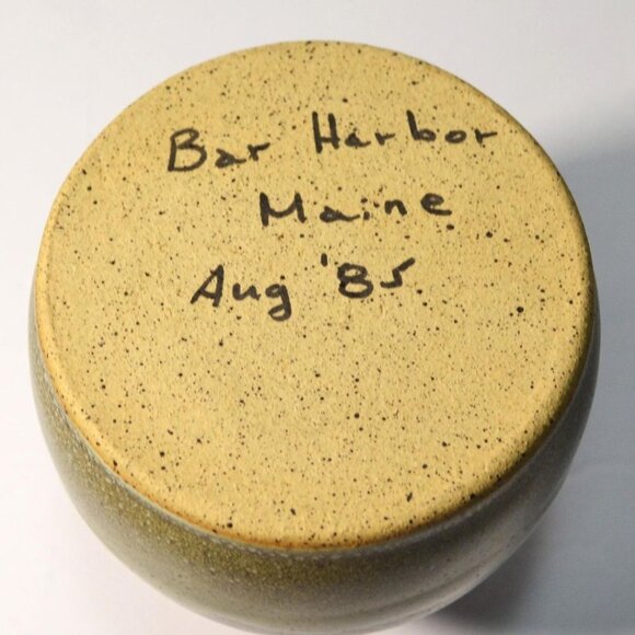 Vintage GK Pottery Clouded Sky Design Bud Vase Bar Harbor Maine 1985 - Picture 5 of 5